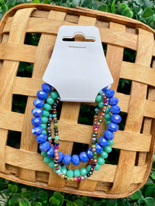 Blue Teal Variety Bracelet Stack