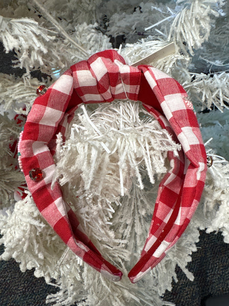 Red Plaid Nutcracker Headband