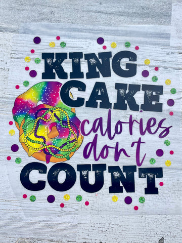 King Cake Calories DTF print