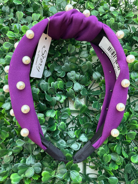 Purple Beaded Headband