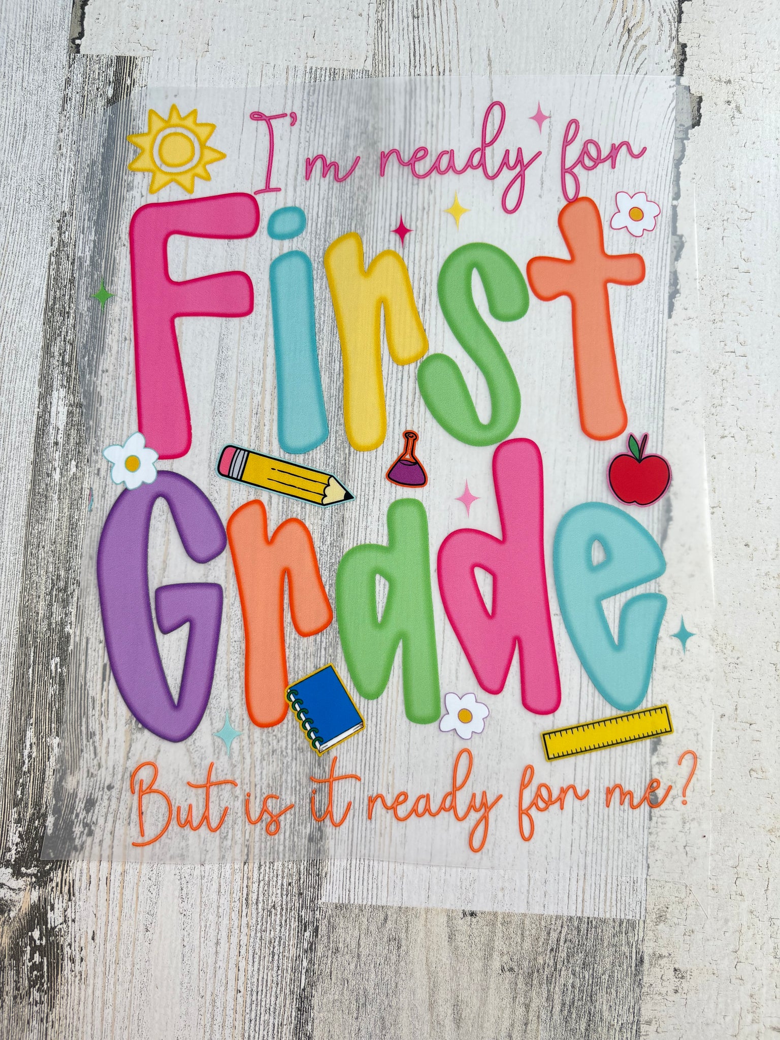 1st grade youth DTF Print