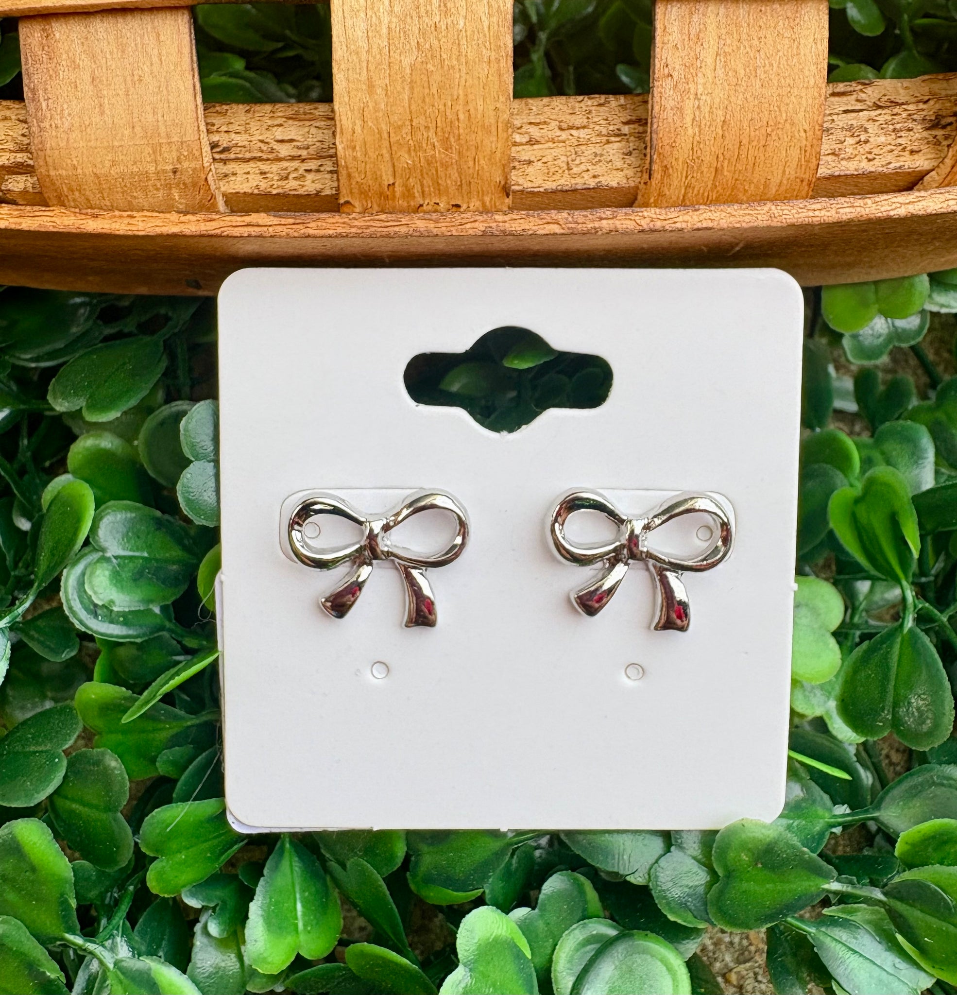 Silver Bow Studs