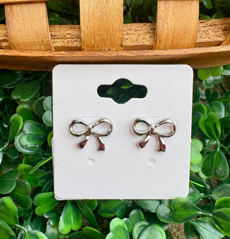 Silver Bow Studs