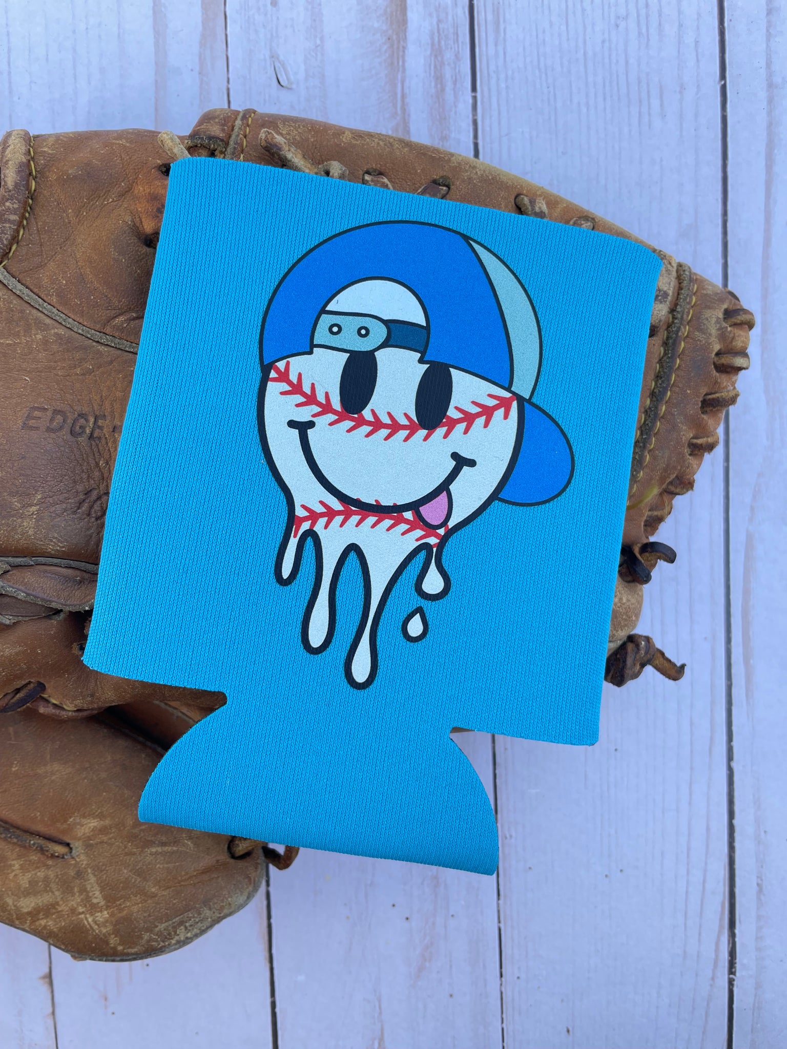 Baseball Smiley can holder