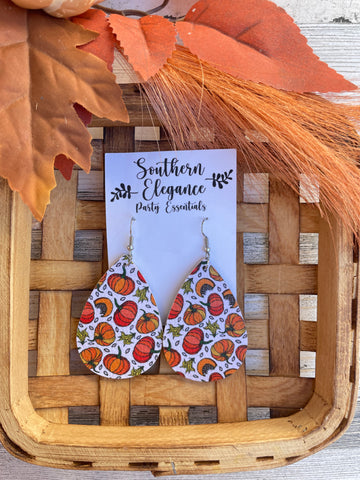 Pumpkin Teardrop Earrings