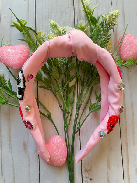 Howdy Valentine Beaded Headband