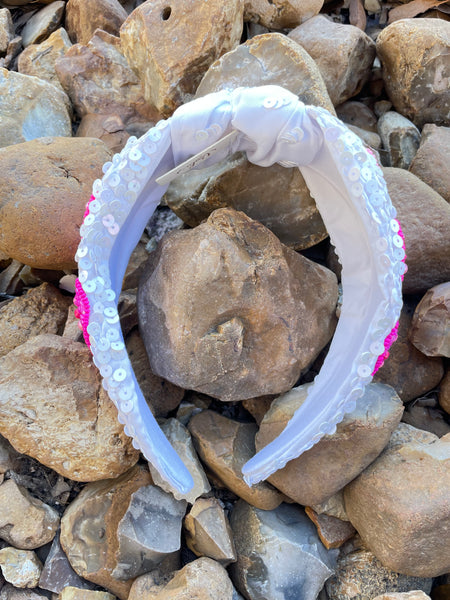 Sequin Hearts Headband