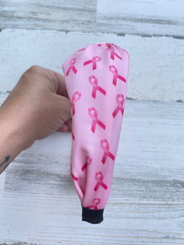 Pink Breast Cancer Ribbon Headband