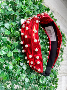Shiny Red Pearl Headband