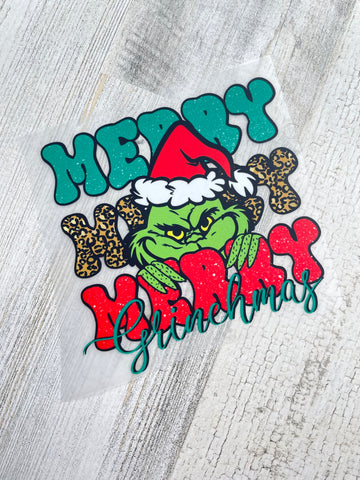 Pocket/Infant sized DTF print: Merry Grinchmas