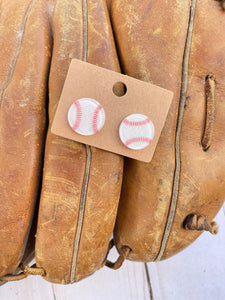 Acrylic Glitter Circle Baseball Studs