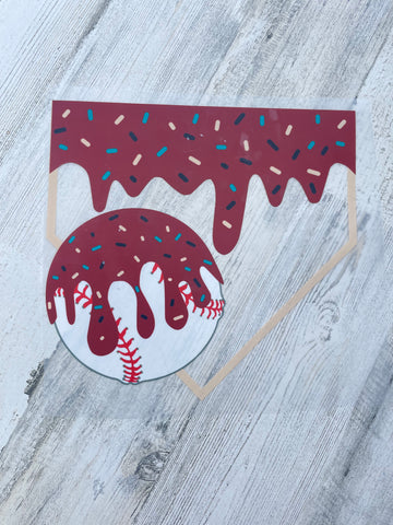 Maroon Drip Youth DTF print