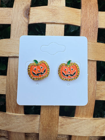 Jack O Lantern Studs