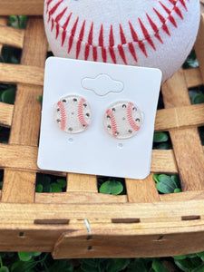 Baseball Acrylic Rhinestone Studs
