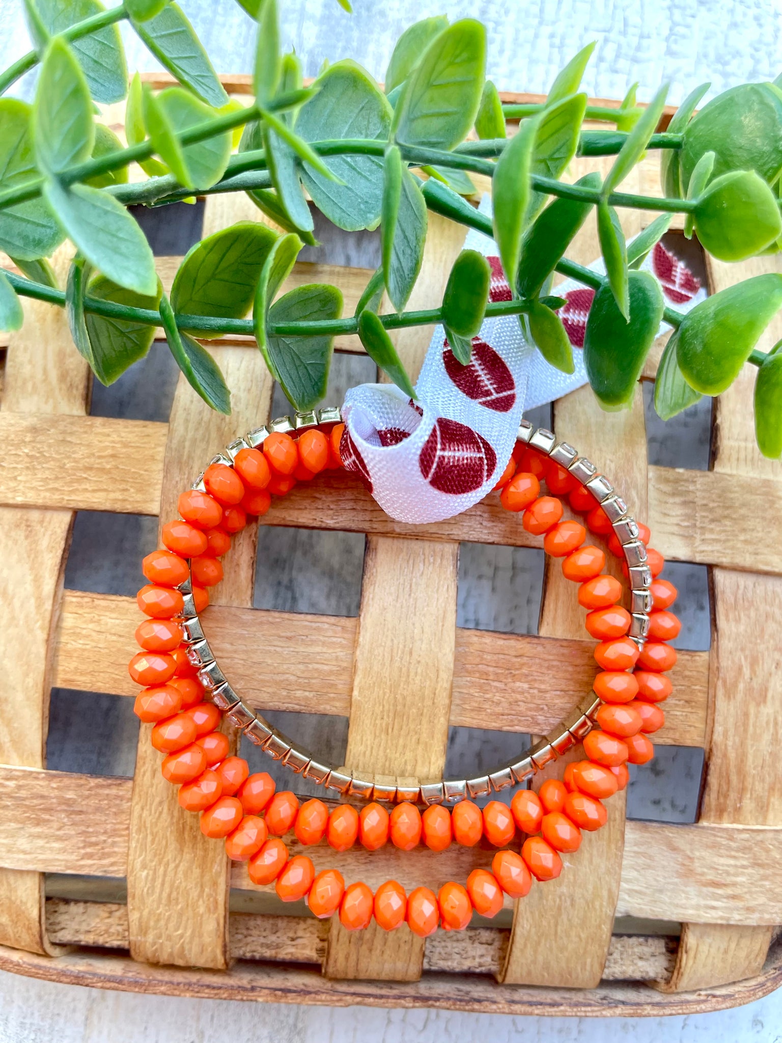 Orange Bracelet Stack