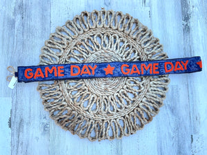 Game Day orange & navy beaded purse strap