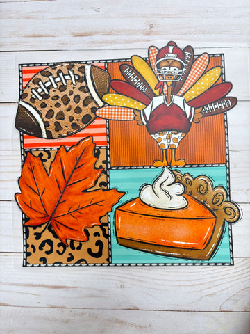 Thanksgiving Turkey Football DTF Print