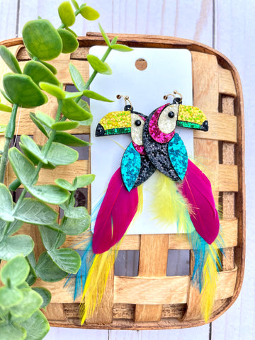 Toucan Feather earrings