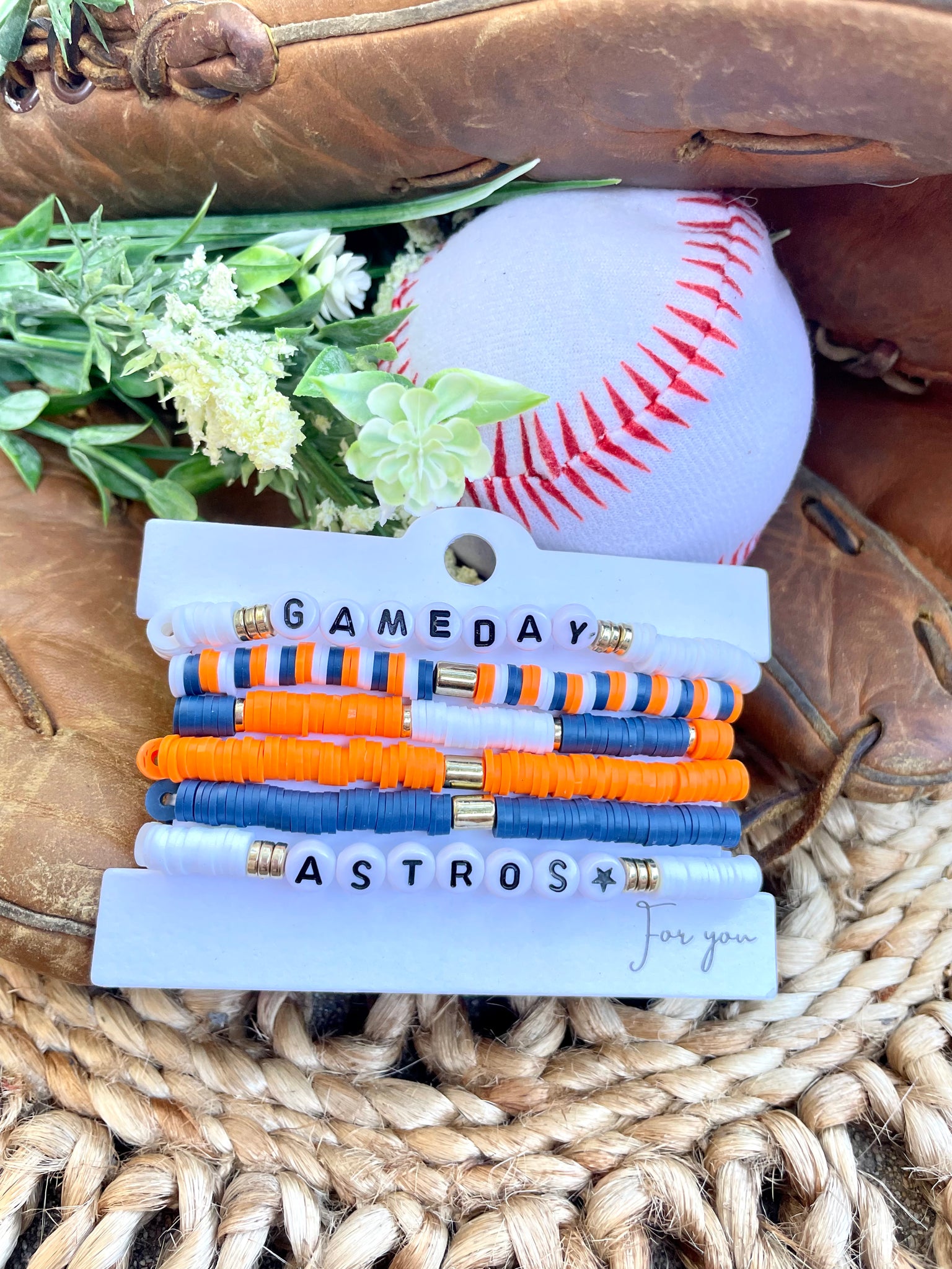 Houston Baseball Bracelet Stack