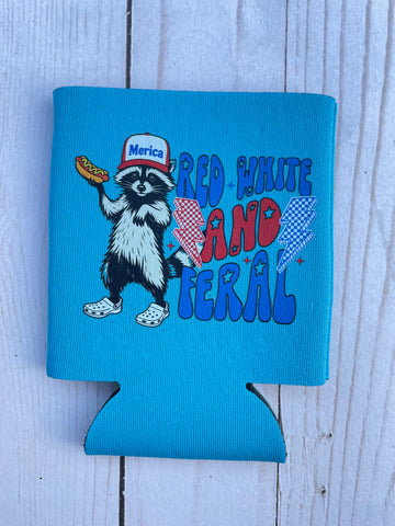 Red White Feral Can Holder