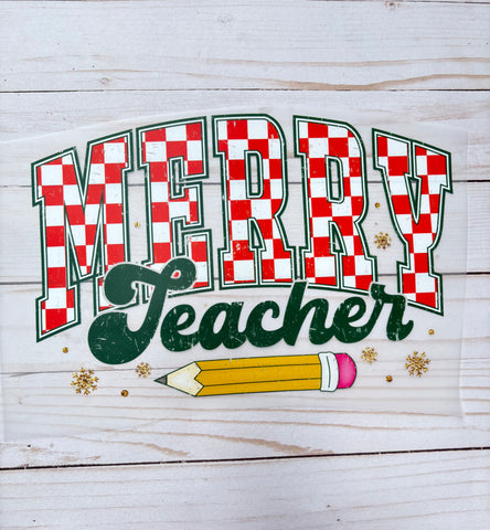 Merry Teacher DTF Print