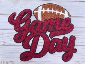 Maroon Football Game Day Patch