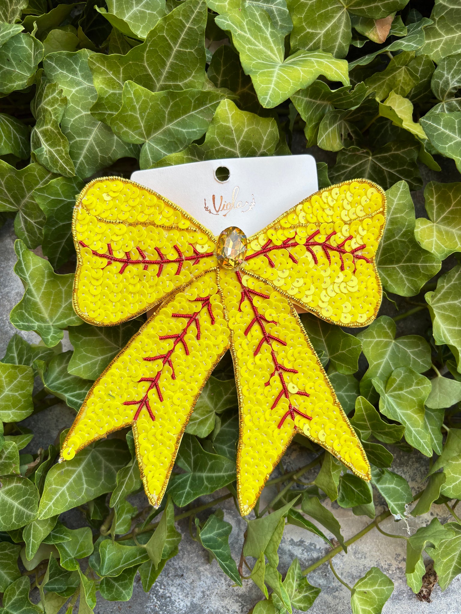 Softball Sequins Bow