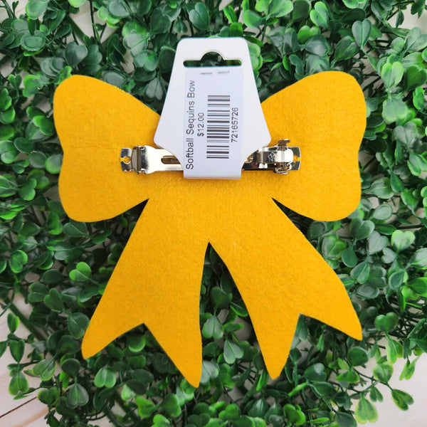 Softball Sequins Bow