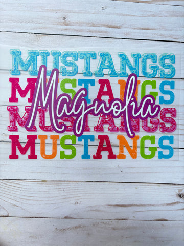 Magnolia Mustangs DTF Print