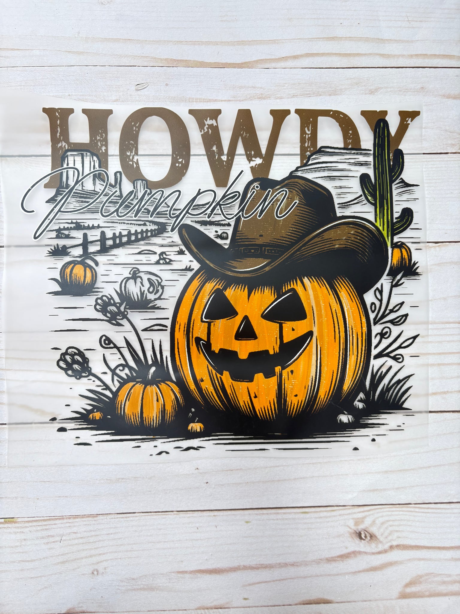 Howdy Pumpkin DTF Print