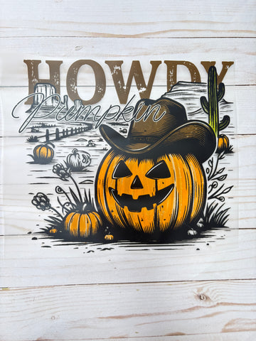 Howdy Pumpkin DTF Print