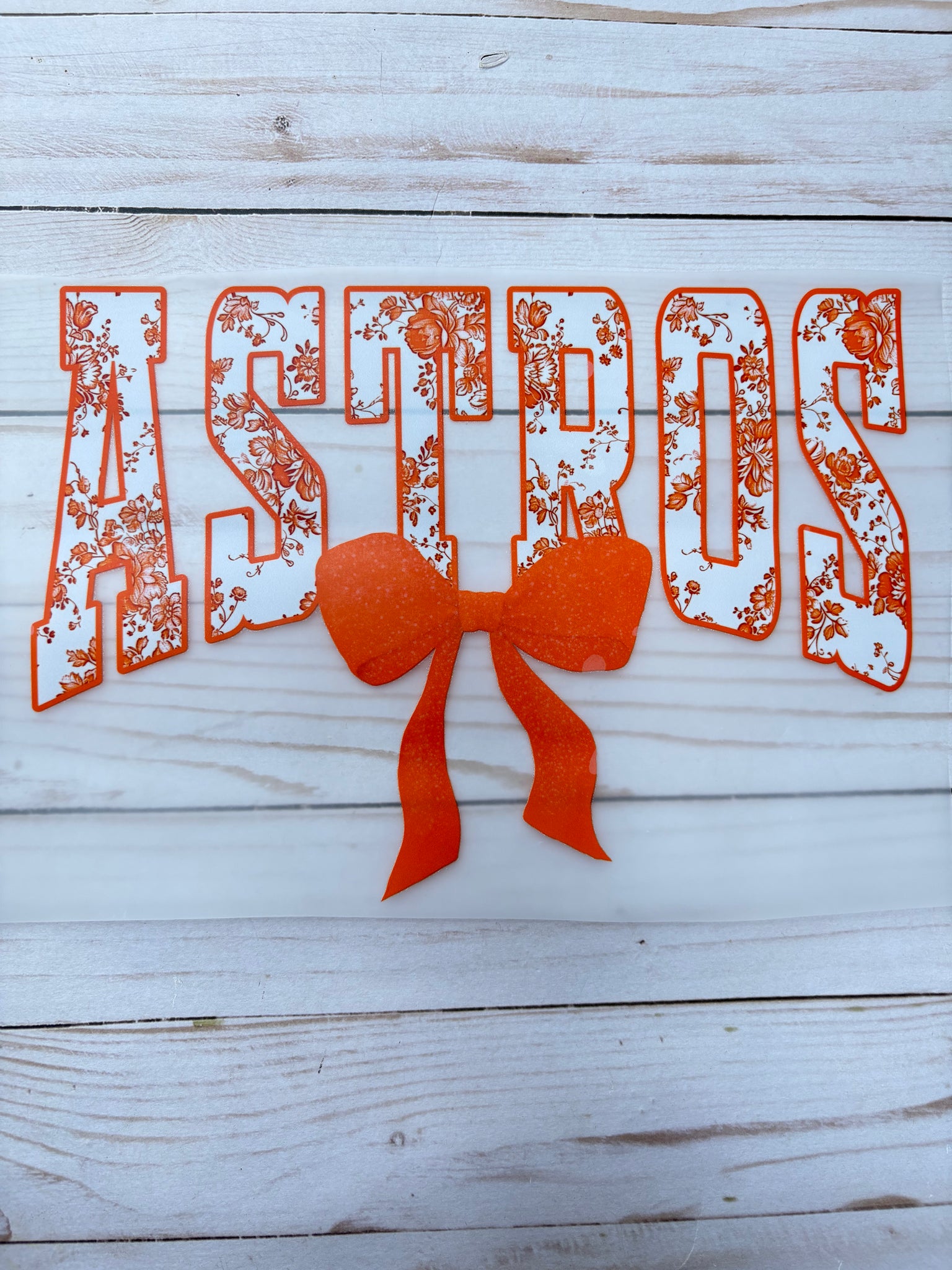 Astros Bow DTF Print