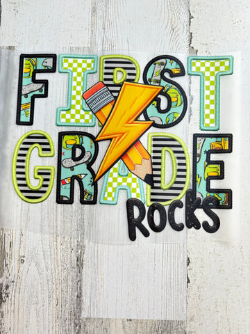 1st grade rocks youth DTF Print