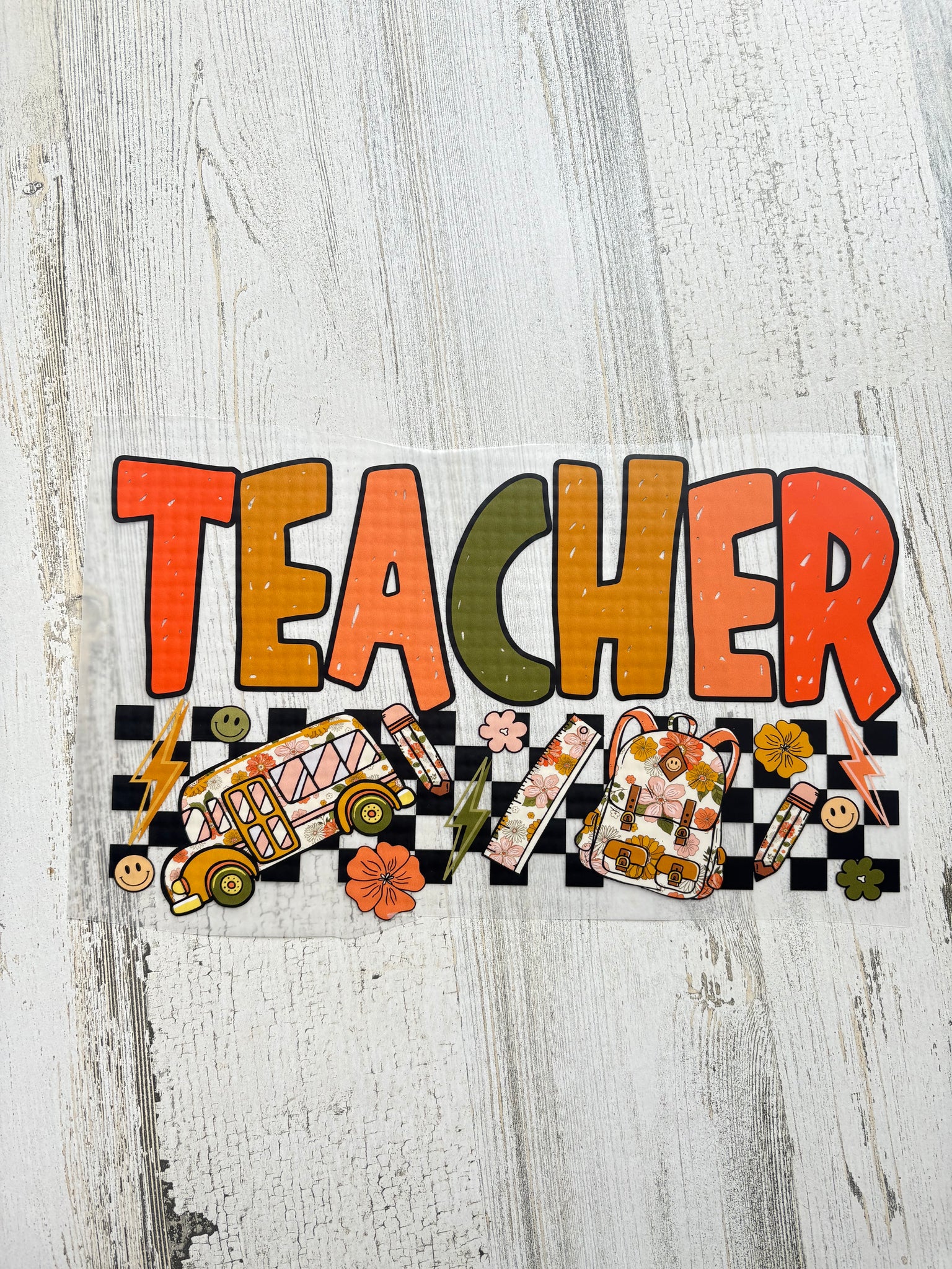 Fall Teacher DTF Adult Print