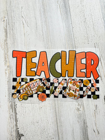 Fall Teacher DTF Adult Print