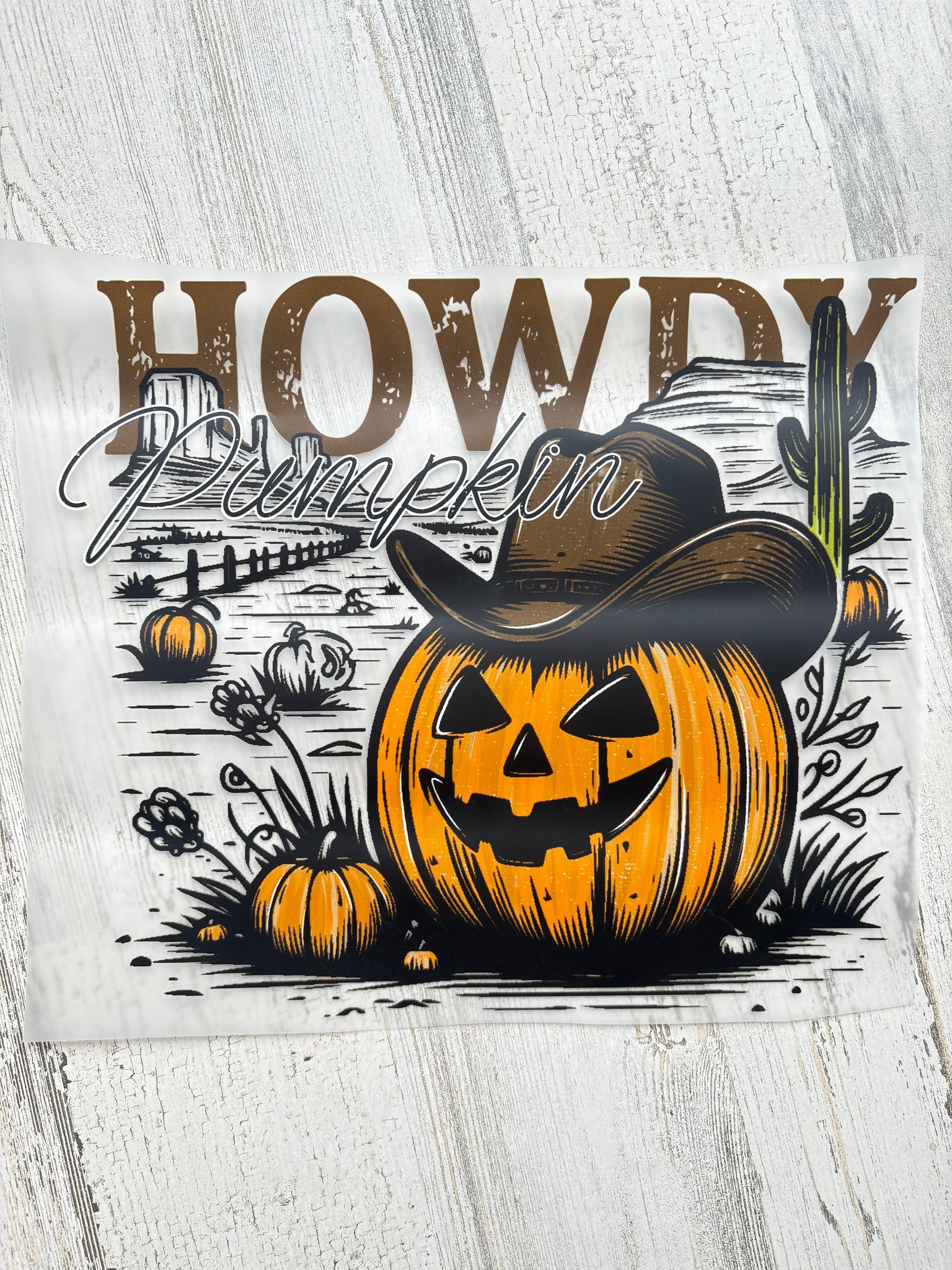 Howdy Pumpkin DTF Adult Print