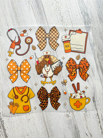 Thanksgiving Nurse Adult DTF Print