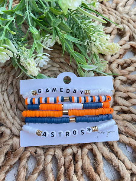 Houston Baseball Bracelet Stack