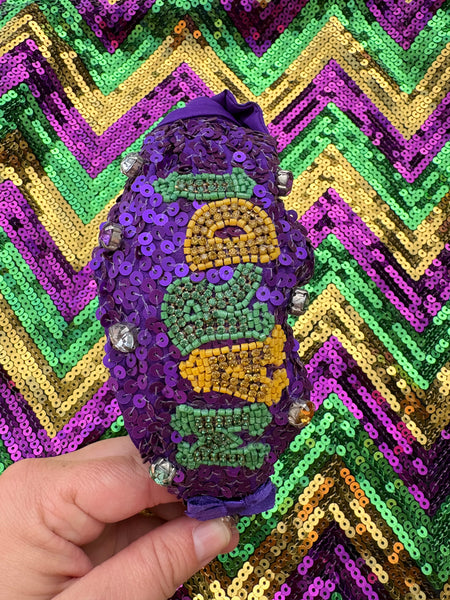 Purple Sequin Mardi Gras Headband