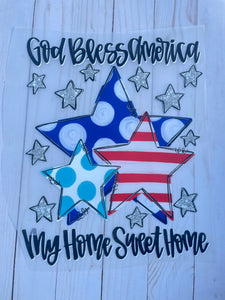 God Bless America DTF Print