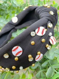 Black Baseball headband
