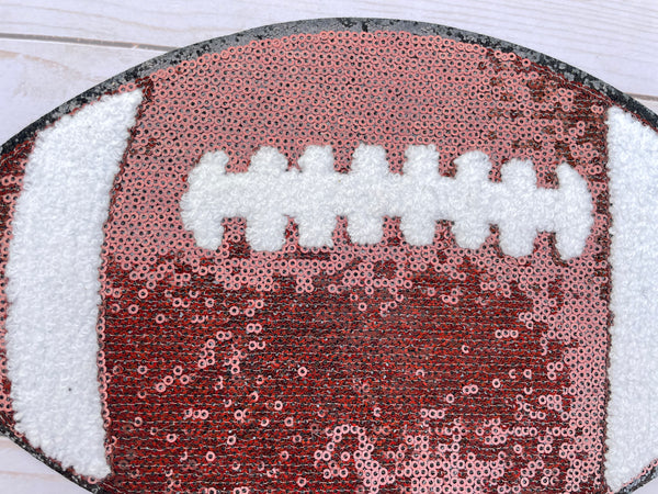 Sequin Football Patch