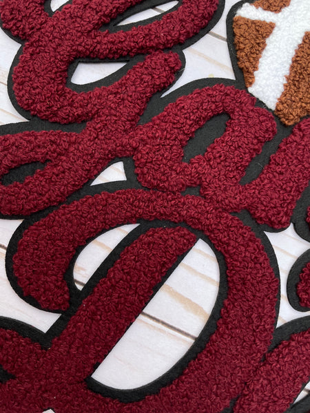 Maroon Football Game Day Patch