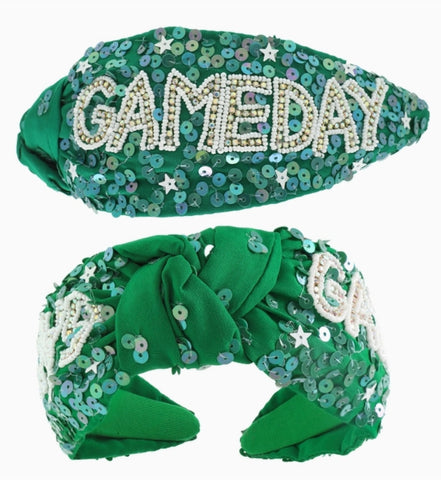 Green Game Day Headband