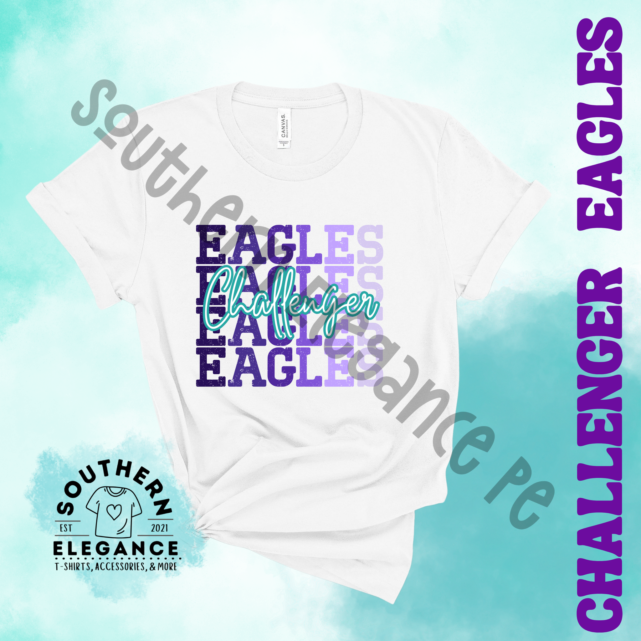 Challenger Eagles Stacked Purples