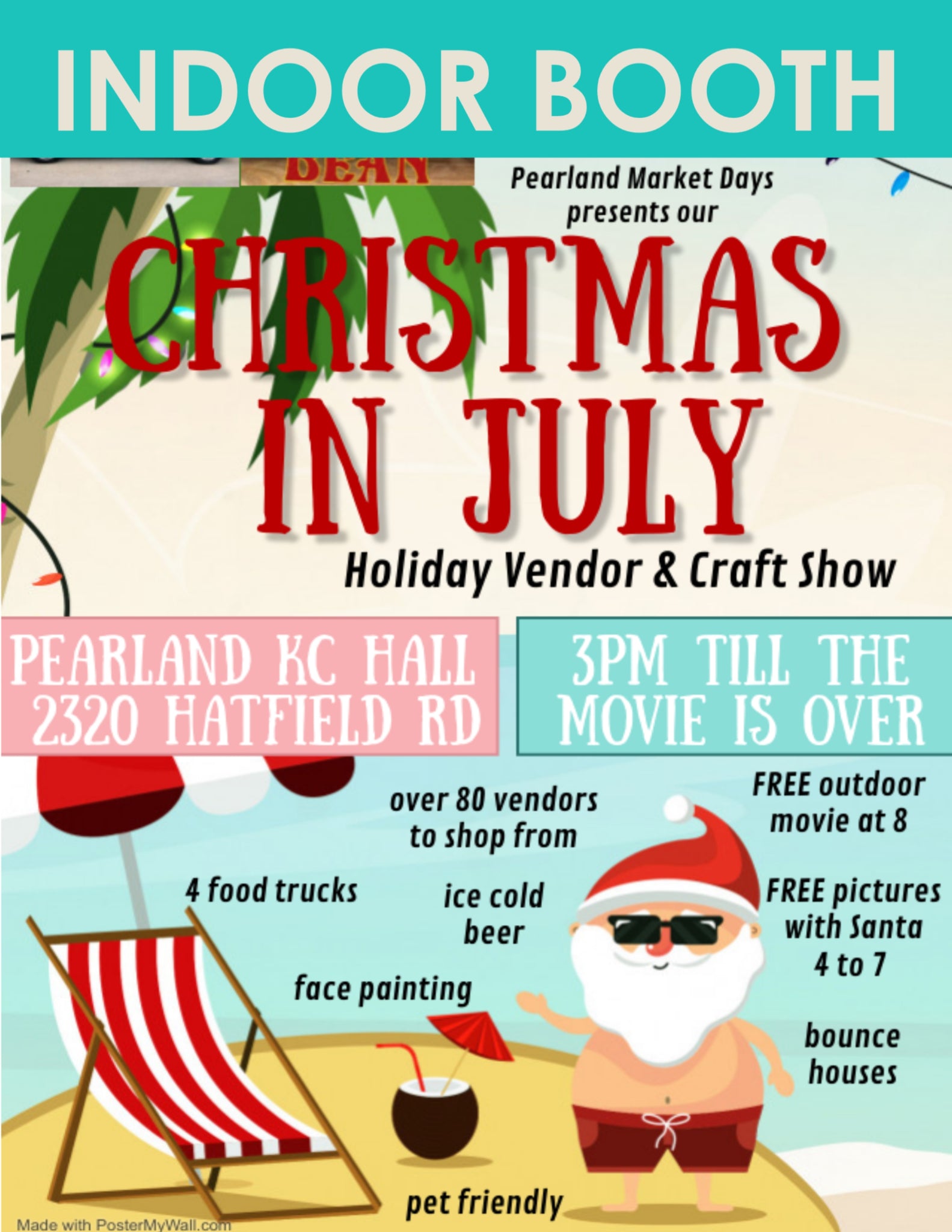 PEARLAND Saturday July 2, 2022 - INDOOR BOOTH