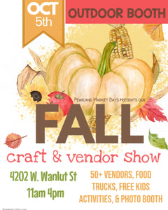 Saturday October 5th- OUTDOOR BOOTH