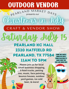 PEARLAND Saturday 15, 2023 - OUTDOOR BOOTH